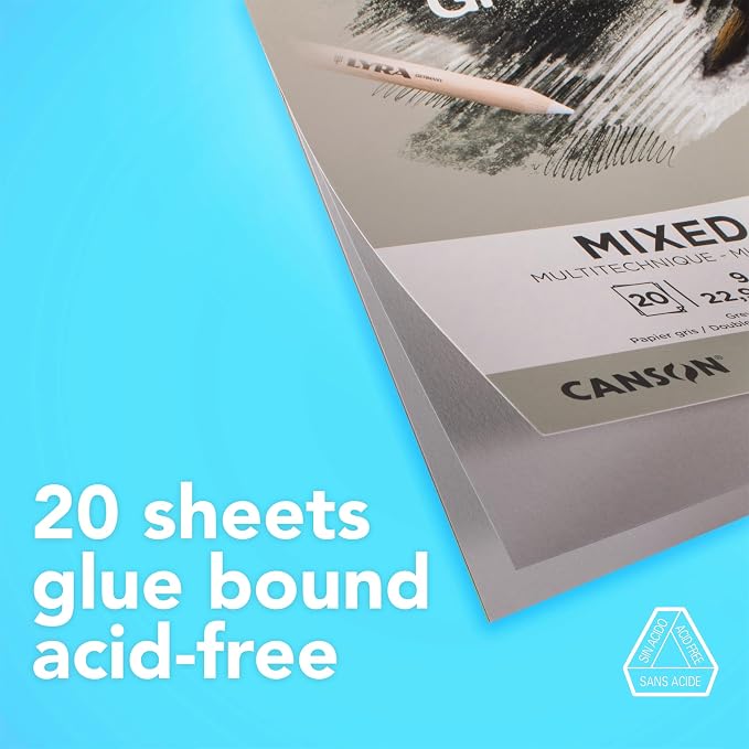 Canson Graduate Grey Toned Mixed Media Pad, 5.5x8.5 inch, 20 Sheets | Artist - Image 3