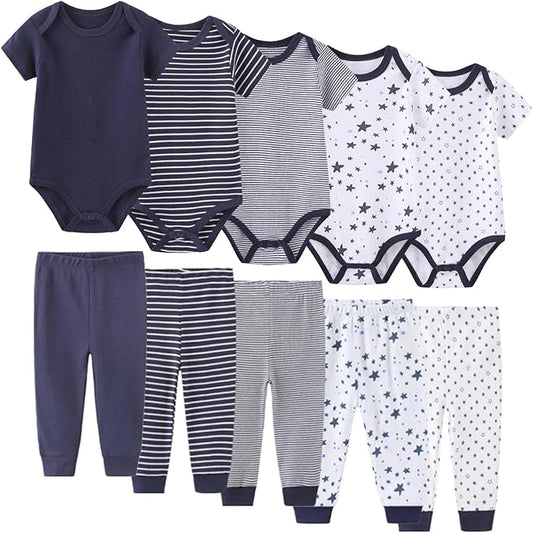 Unisex Baby Boy Girl Pants Sets 10 pack Cotton Casual New born Clothes Comfort Infant Outfit