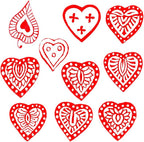 Royal Kraft Heart Wooden Printing Stamps - Image 2
