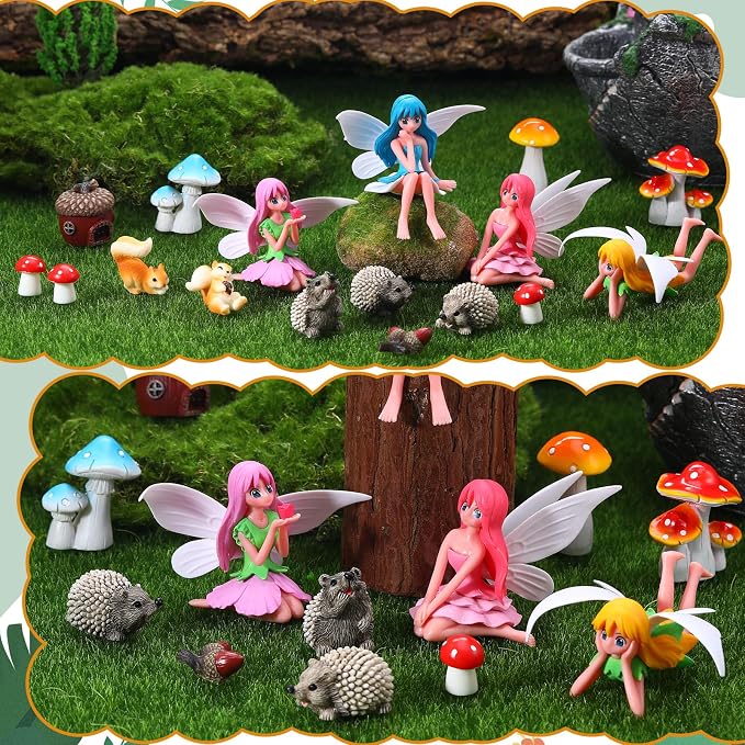 20Pcs Fairy Garden Accessories, Miniature Garden Ornaments Landscape - Image 3