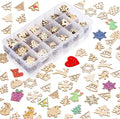 300 Pieces Unfinished Mini Wooden Christmas Ornaments DIY Wooden Christmas by AWIZOM