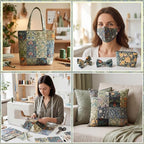 25 Pcs William Morris Cotton Fabric Squares, 10 x 10 Inch, Floral | Precut - Image 5