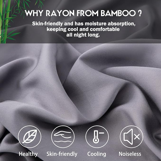 Pillowcases Queen Size 2 Pack, Cooling Viscose from Bamboo Pillow Cases - Image 2