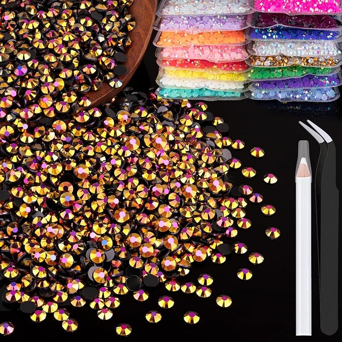 4000pcs 4mm Resin Rhinestones Bulk by BELLEBOOST