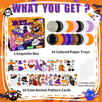 16 Pack Arts and Crafts for Kids, Toddler Crafts Animal Paper Plate Art Kit - Image 2