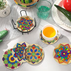 40Pcs DIY Unfinished Mandala Painting Wood Craft Wooden Chips Coloring - Image 5