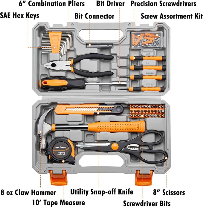 CARTMAN Complete Household Tool Set, DIY projects, furniture setup, and daily - Image 2