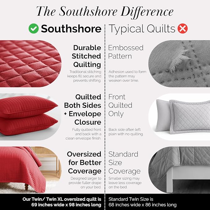 Southshore Fine Living, Inc. Twin XL Comforter Quilt Bedding Set, Dorm Room - Image 4
