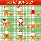 Gersoniel 72 Pcs Kid Christmas Gingerbread Man Decor Bulletin Board Cutout | - Image 2