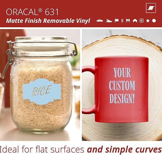 ORACAL 631 Matte Powder Blue Vinyl Durable Roll Easy to Weed Permanent Adhesive - Image 2