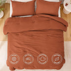 Love's cabin Terracotta Full Comforter Set, 3-Piece Prewashed Bed Set - Image 3