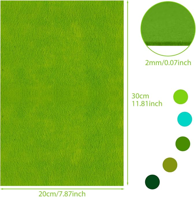 NEBURORA 20 Pcs 2mm Thick Stiff Felt Sheets - Image 2