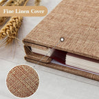 potricher Large Photo Album Self Adhesive 3x5 4x6 5x7 8x10 10x12 Pictures Linen - Image 5