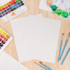 25 Sheets Watercolor Paper 8.5 x 11, 300 GSM Deckled Edge Paper Rough/Textured - Image 3
