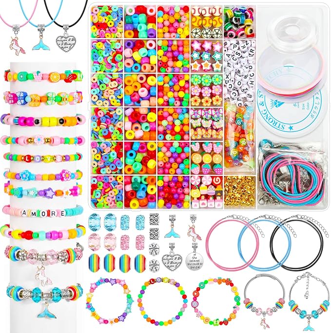 PAXCOO 2435PCS Bracelet Making Kit Including All Kinds of Beads by PAXCOO