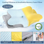 Cervical Neck Pillow for Pain Relief, Memory Foam Contour Orthopedic Pillow - Image 3