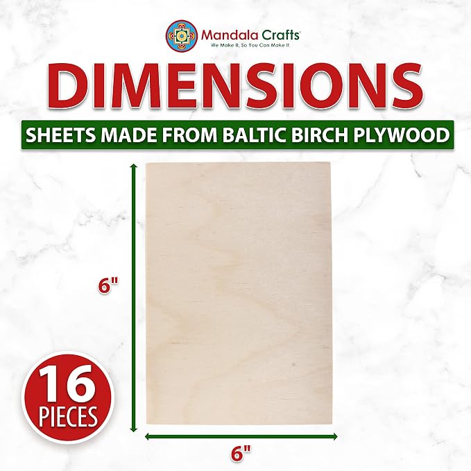 Mandala Crafts Baltic Birch Plywood Board - Image 3