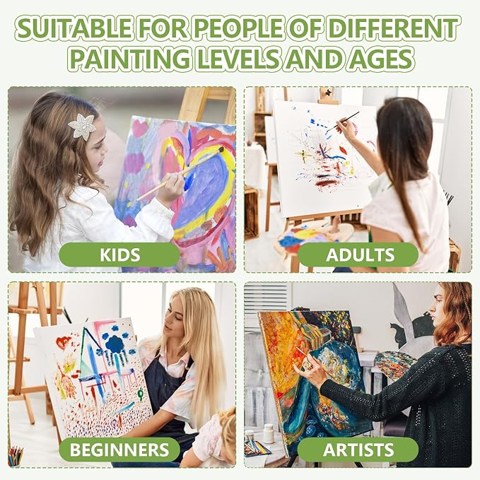 FUMILE Stretched Canvas for Painting 10x10, 12 Pack Square Canvases for - Image 7