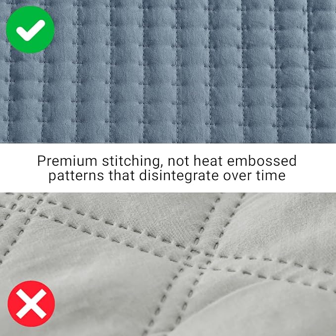 WRENSONGE King Size Quilt-3 Pieces Lightweight Bedspreads Oxford Blue King - Image 6