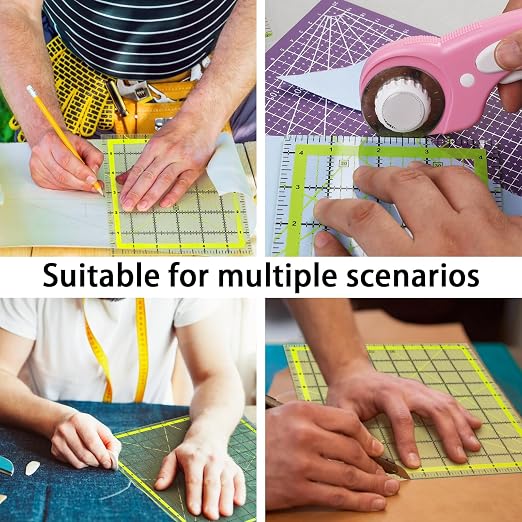 UOOU Quilting Ruler, Square Quilting Rulers Fabric Cutting Ruler Acrylic - Image 8