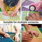 UOOU Quilting Ruler, Square Quilting Rulers Fabric Cutting Ruler Acrylic - Image 8