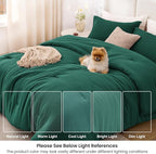 Love's cabin Dark Green King Size Comforter Set, 3-Piece Prewashed Bed Set - Image 6