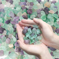 T4U Fluorite Aquarium Gravel Rocks 3 Lbs, Crystals Chip Bulk by T4U