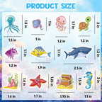 300Pcs Ocean Sea Animal Foam Stickers, Colorful Ocean Foam Crafts Stickers - Image 7