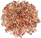 300pcs Mixed Painted Drum Wood Spacer Beads, BetterJonny Barrel Wood Beads by BetterJonny