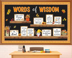 Fall Thanksgiving Bulletin Board Set Bookshelf Words of Wisdom Bulletin Board by ojustbeok