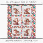 Unicorn Patchwork Cotton Fabric Panel – 6 Designs + Bonus Patchwork Sheet - Image 6