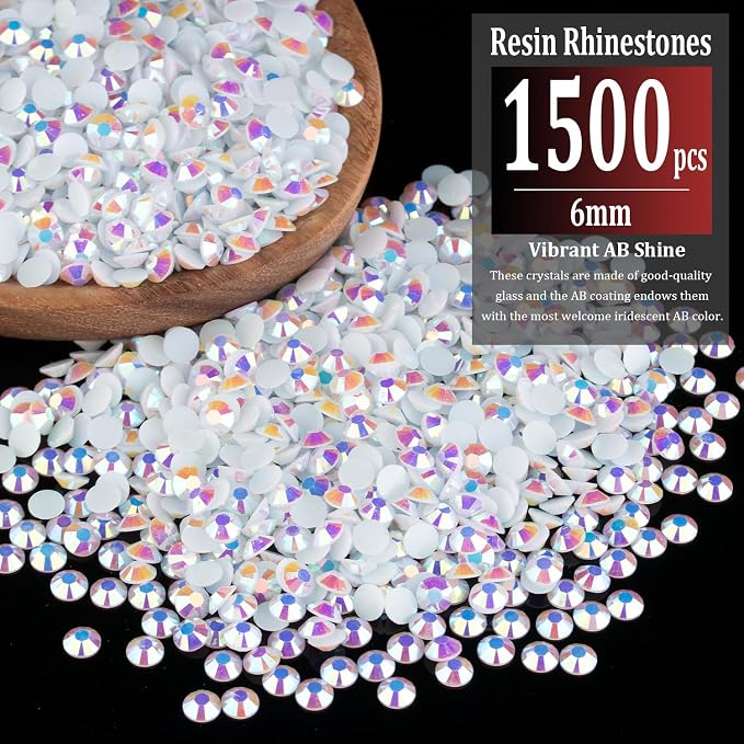 1500pcs 6mm Resin Rhinestones Bulk - Image 2