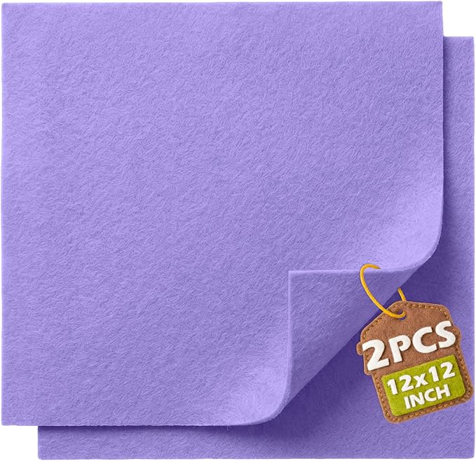 Lavender Soft Felt Sheets for Crafts, 1.6mm Thick, Handmade Crafts, DIY Projects by Grainear
