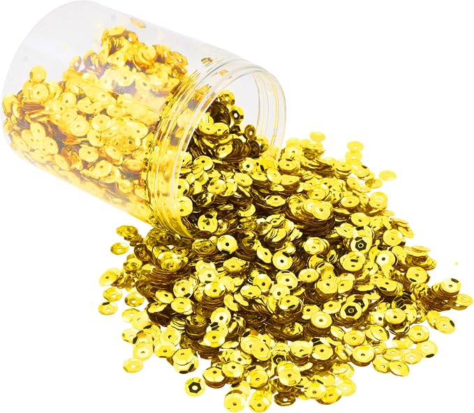 Mandala Crafts 6mm Cup Round Yellow Sequins by MandalaCrafts