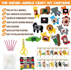 CiyvoLyeen Kids Sewing Kit Crafts – DIY Safari Jungle Animals Felt Plush - Image 6