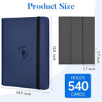 Premium 9 Pocket Card Binder for 540 Cards, Fabmaker PU Cover Trading Card - Image 6