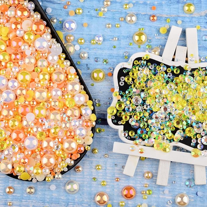 3900+ Pcs Rhinestones and Pearls Kit, 2-10mm Flatback Gems - Image 5