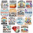 TODOLIA Rockhound Rockhounding Sticker Pack, Geology Gemstones Crystals Geodes by Todolia