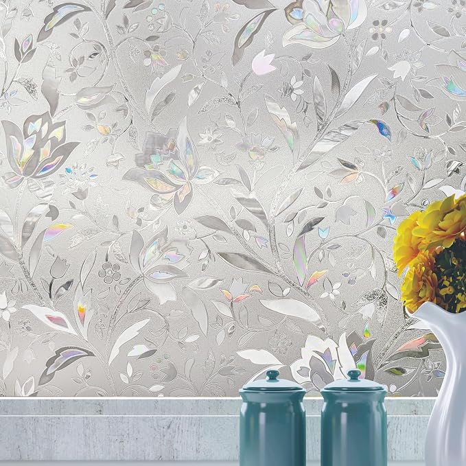 Rainbow Floral Light Effects Window Privacy Film by Artscape - Image 6