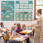 Qyeahkj 17.7in x 20ft Bulletin Board Paper Roll Bulletin Board Background Paper - Image 5