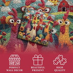 Chicken Puzzles for Adults 1000 Piece, PICKFORU Funny Chicken Jigsaw Puzzle - Image 5
