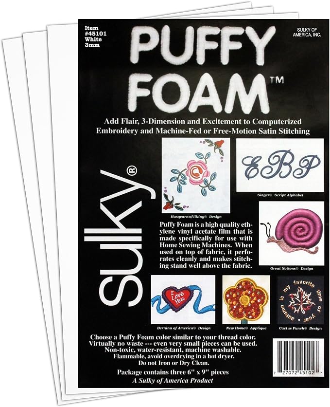 Sulky of America 3mm Puffy Foam by Sulky