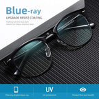 Blue Light Blocking Glasses Vintage Half Frame UV Clear Lens Anti Eyestrain - Image 5