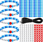 Ferreve 35 Sets Ocean Religious Bead Wristband Craft Kit Jesus Love Me Faith by Ferreve