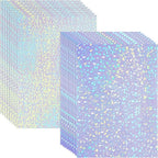 Clabby 36 Sheets Holographic Sticker Paper A4 Vinyl Holographic Laminate Sheets by Clabby