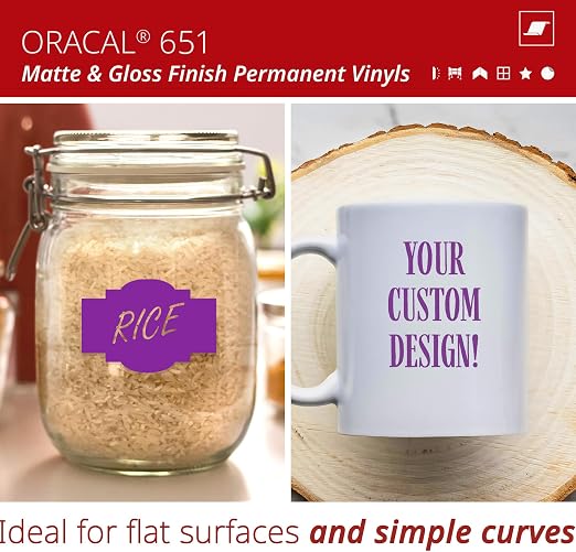 ORACAL 651 Matte Violet Vinyl Durable Roll Easy to Weed Permanent Adhesive - Image 2