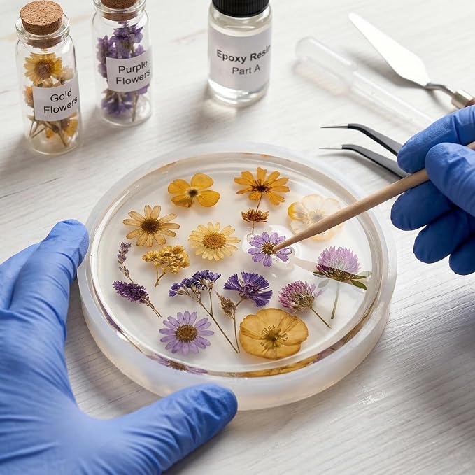 200 Pcs Dried Flower Stickers for Scrapbook Supplies, Pressed Flower Stickers - Image 7