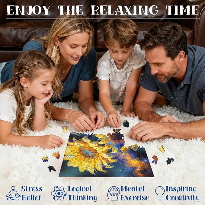 300pcs Wooden Puzzles for Adults Unique Animal Shaped Pieces | Colorful Funny - Image 4