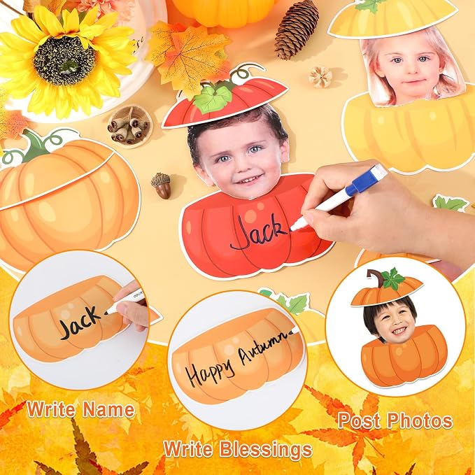 gisgfim 80Pcs Fall Pumpkin Cutouts Thanksgiving Fall Decorations Bulletin Board - Image 4