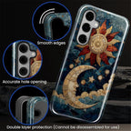 Case for Samsung Galaxy S26 Case, Sun Moon Stars Faux Stained Glass Design- - Image 4